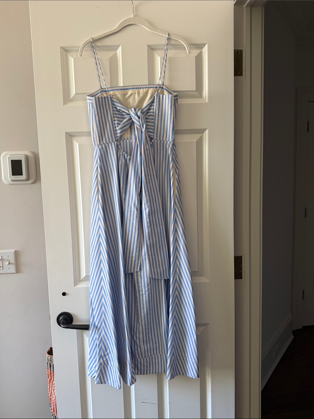 La Ligne Frannie striped tie back midi dress - Picture 8 of 9